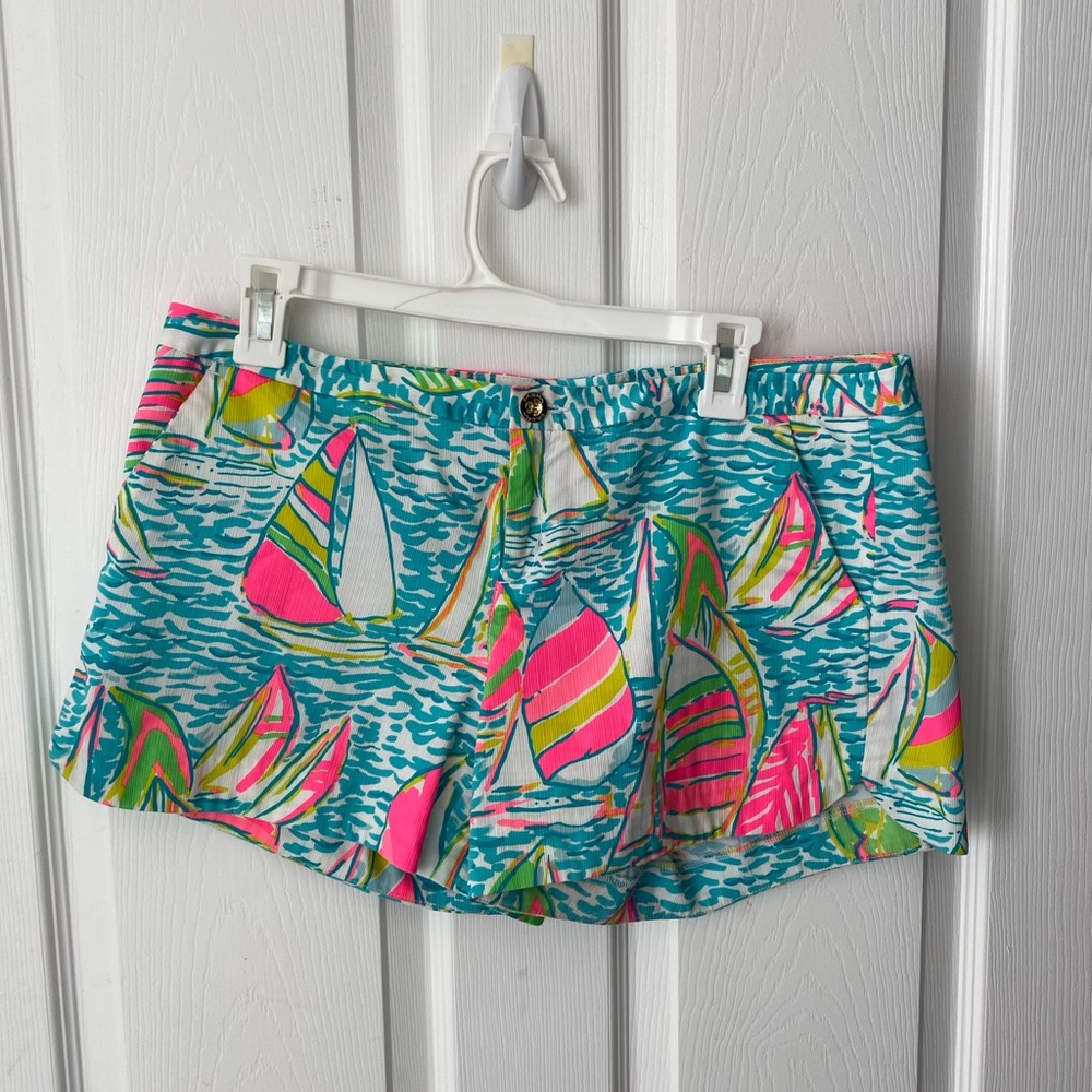 Lilly Pulitzer boat Print shorts You Gotta Regatta